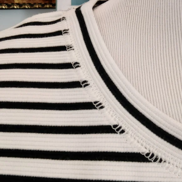 LOFT Lou & Grey Striped Ottoman Popover Knit Top, Oversized Fit - Picture 4 of 12